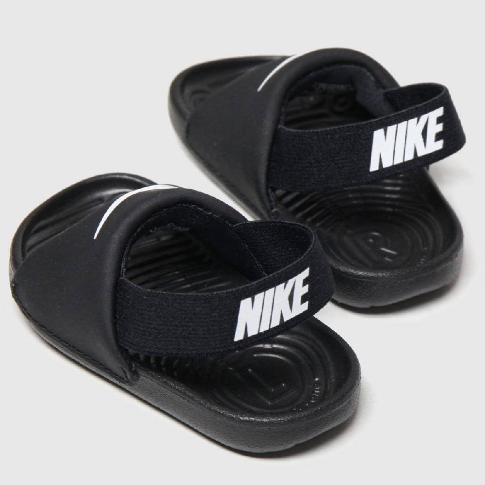 Schuh Nike Kawa Toddler In Black & White