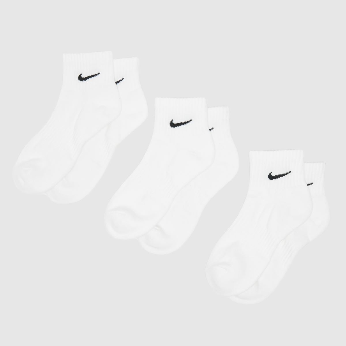 schuh Nike Kids Ankle Socks 3 Pack in White