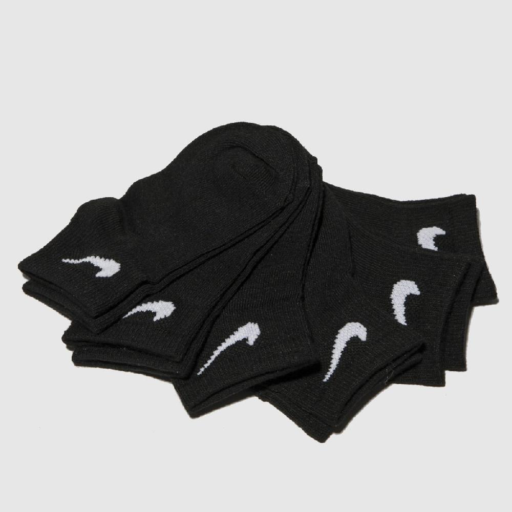 Schuh Nike Kids Ankle Socks 6 Pack In Black & White