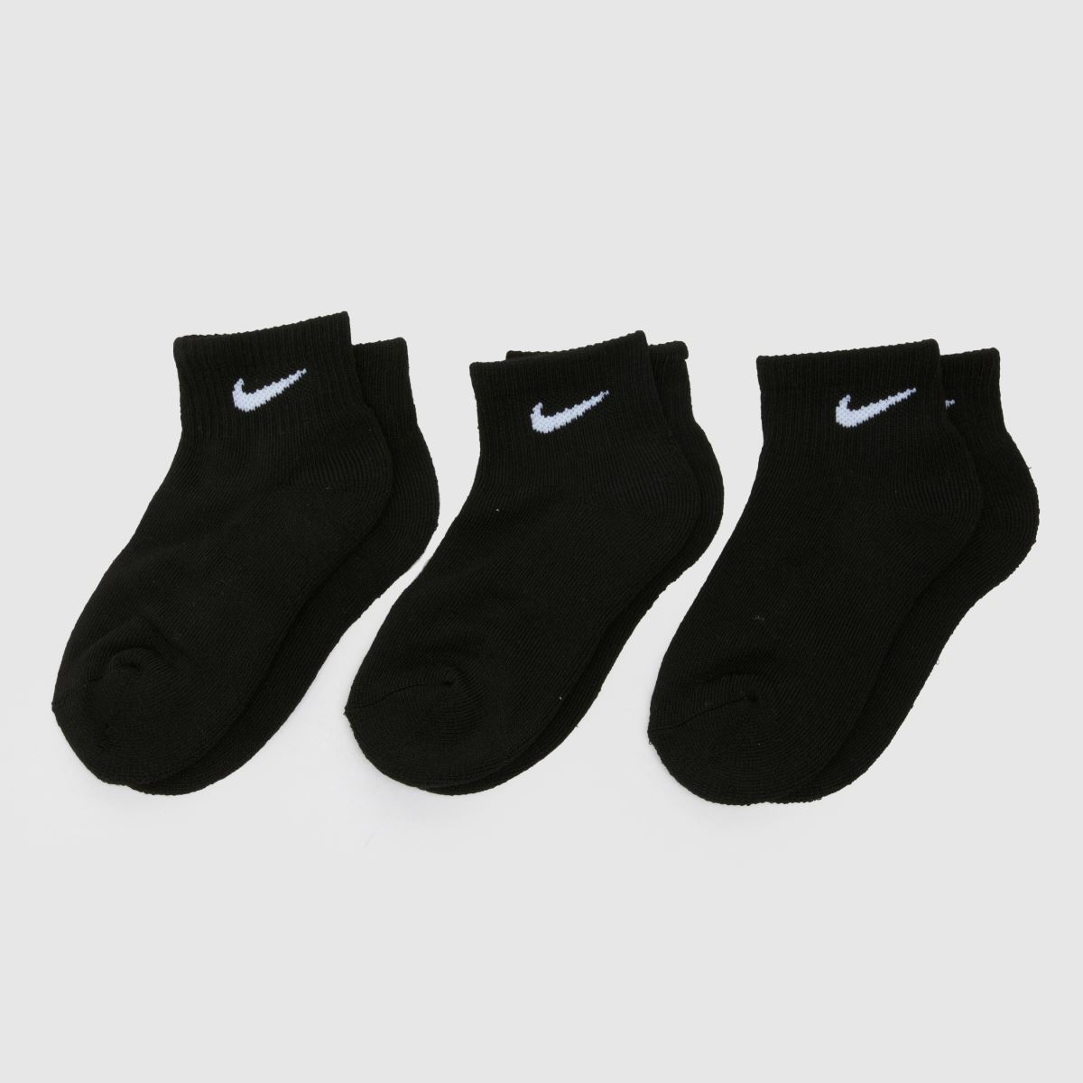 schuh Nike Kids Basic Ankle Socks 3 Pack in Black
