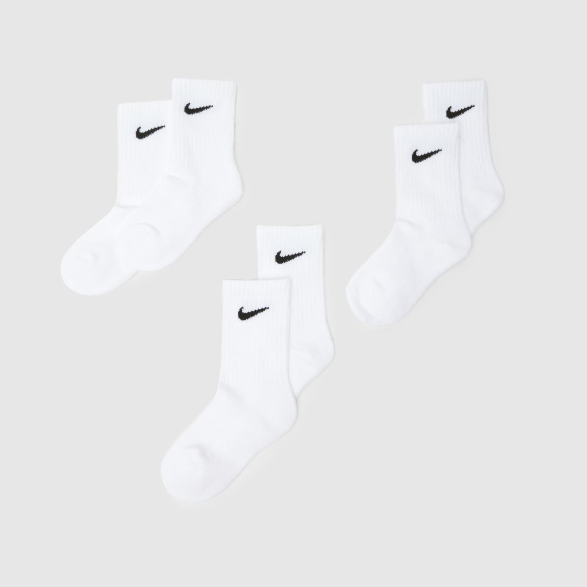 schuh Nike Kids Basic Crew Socks 3 Pack in White