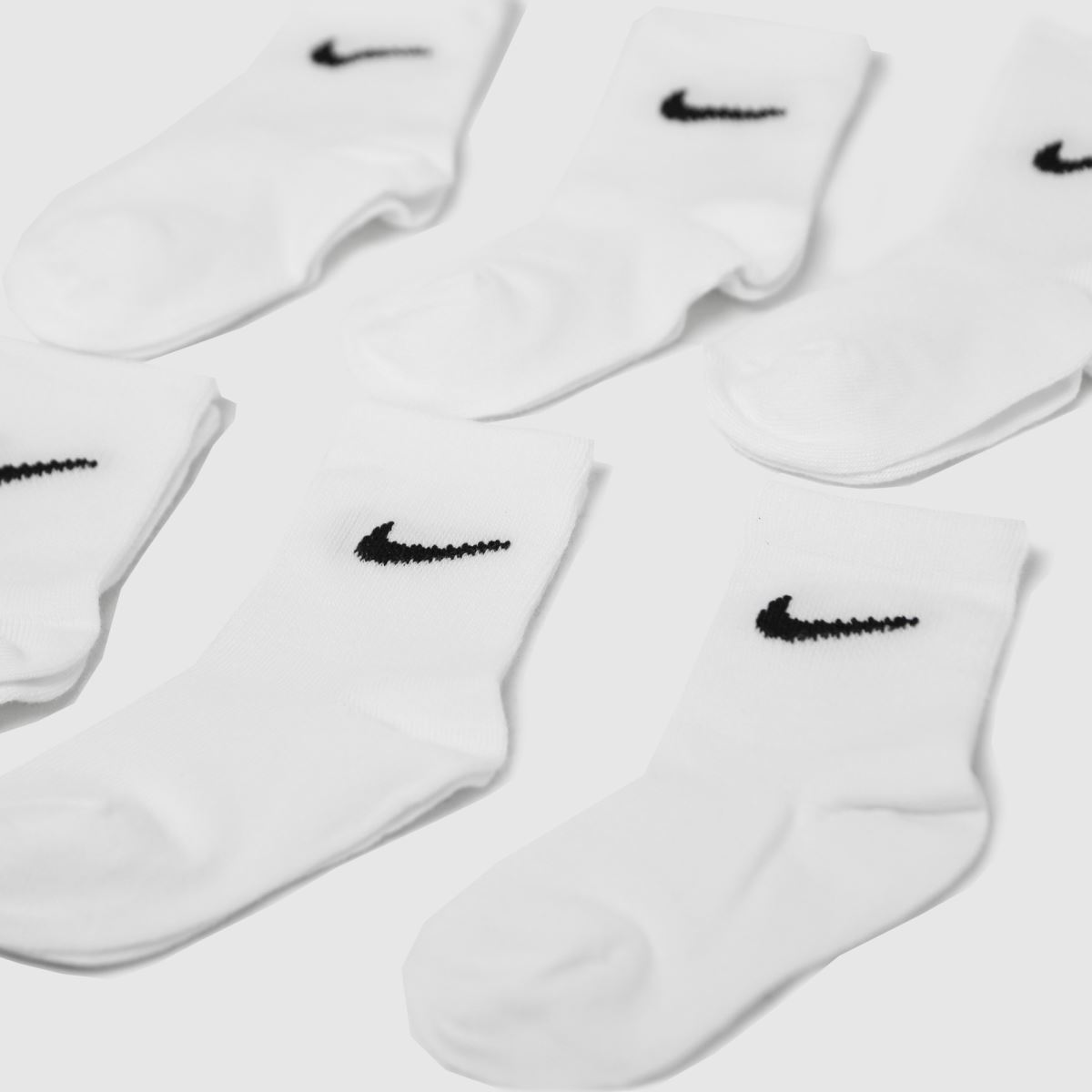 Schuh Nike Kids Basic Crew Socks 6 Pack In White