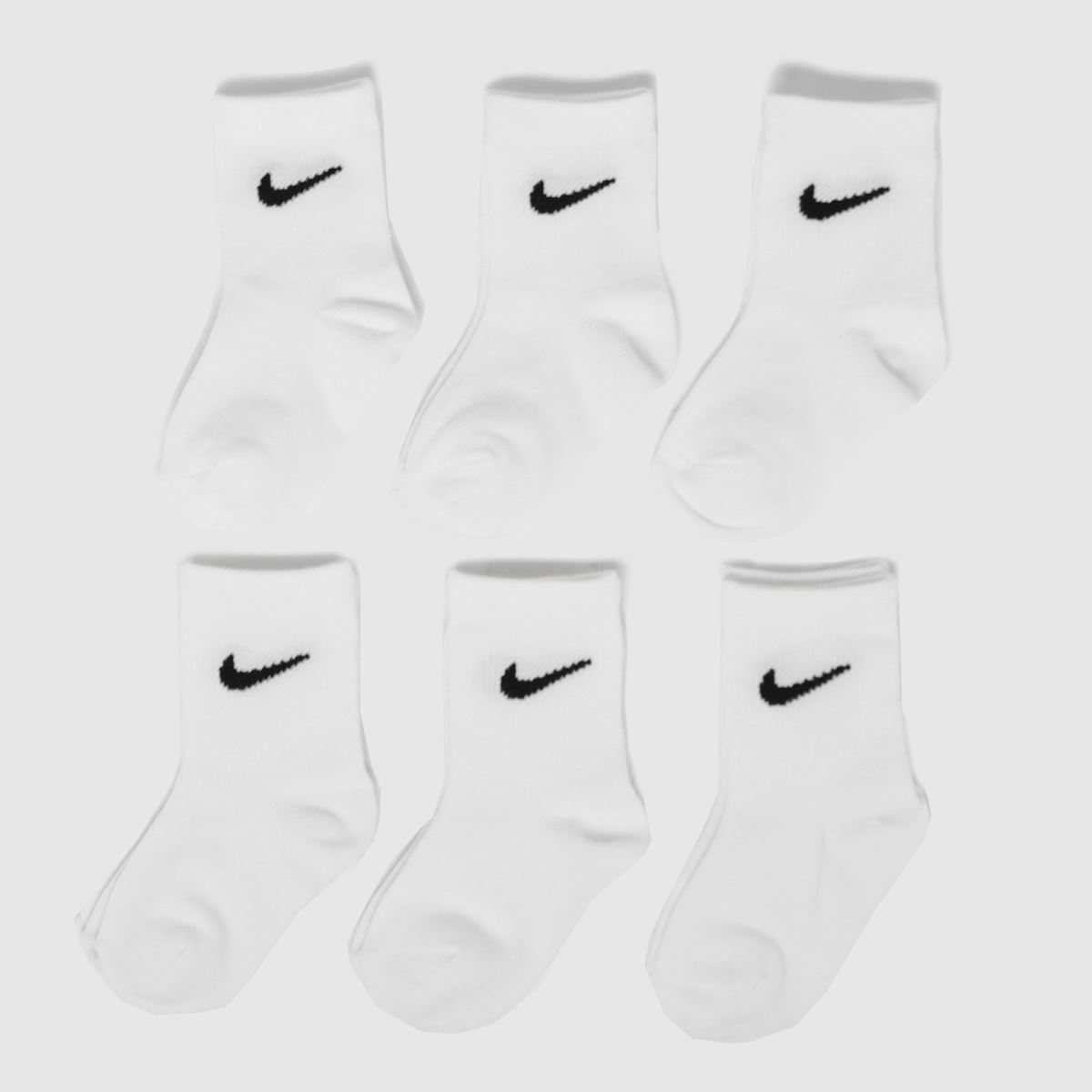 schuh Nike Kids Basic Crew Socks 6 Pack in White