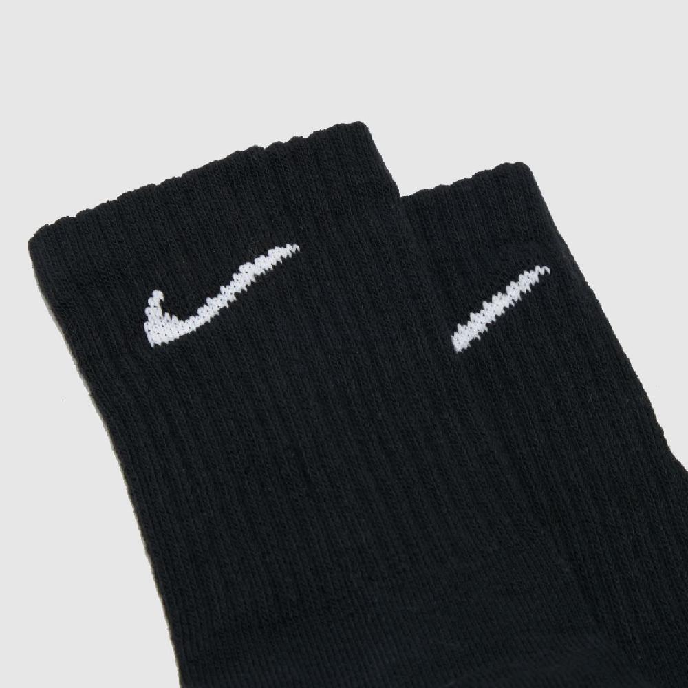 Schuh Nike Kids Crew Socks 3 Pack In Black & White