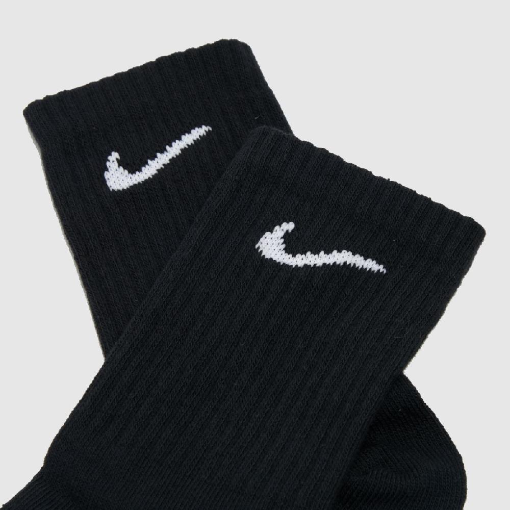 Schuh Nike Kids Crew Socks 3 Pack In Black & White