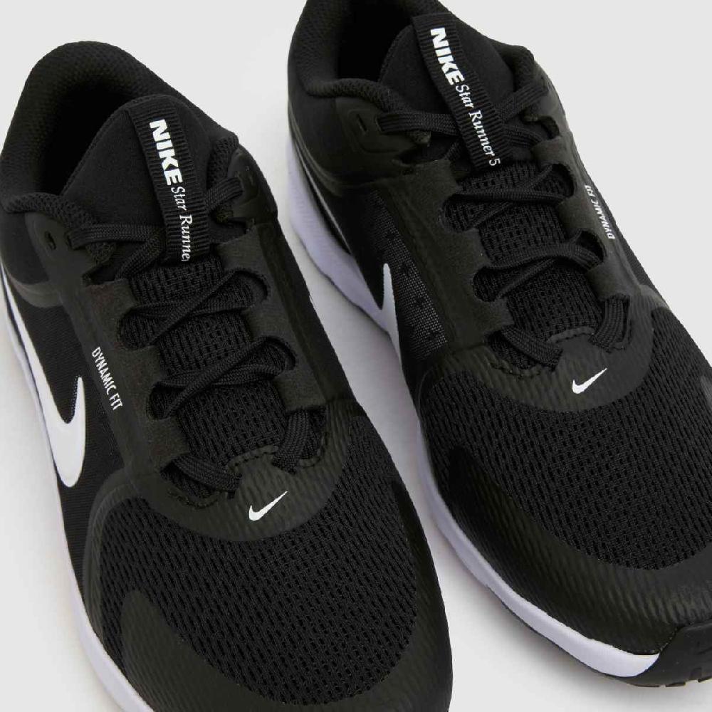 Schuh Nike Star Runner 5 Youth In Black & White