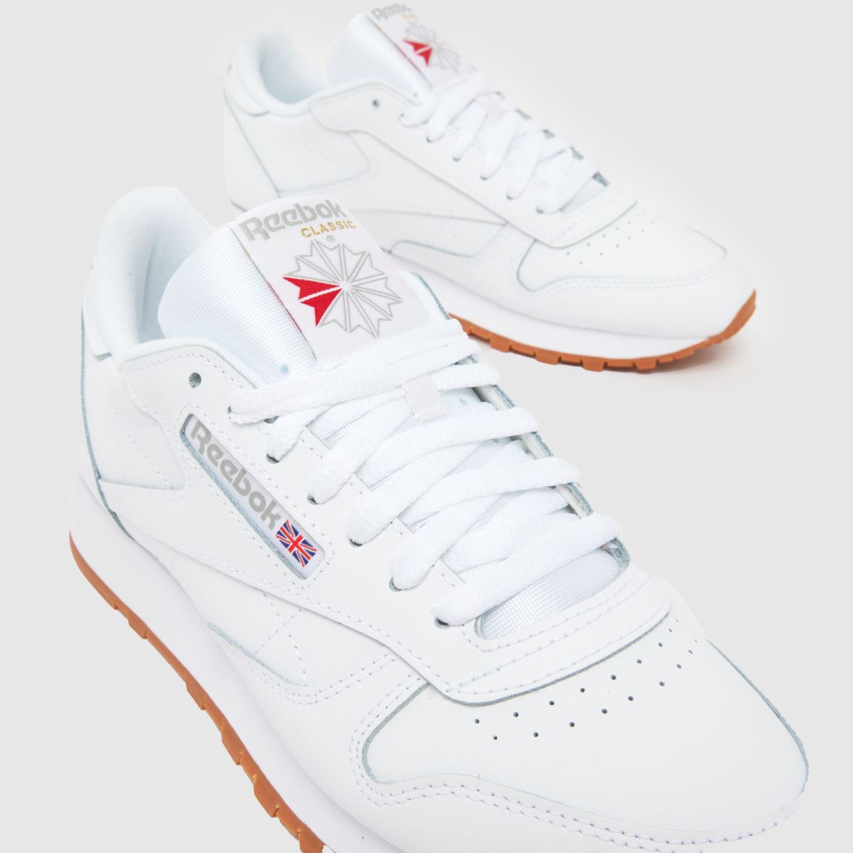 Schuh Reebok Classic Leather In White & Grey