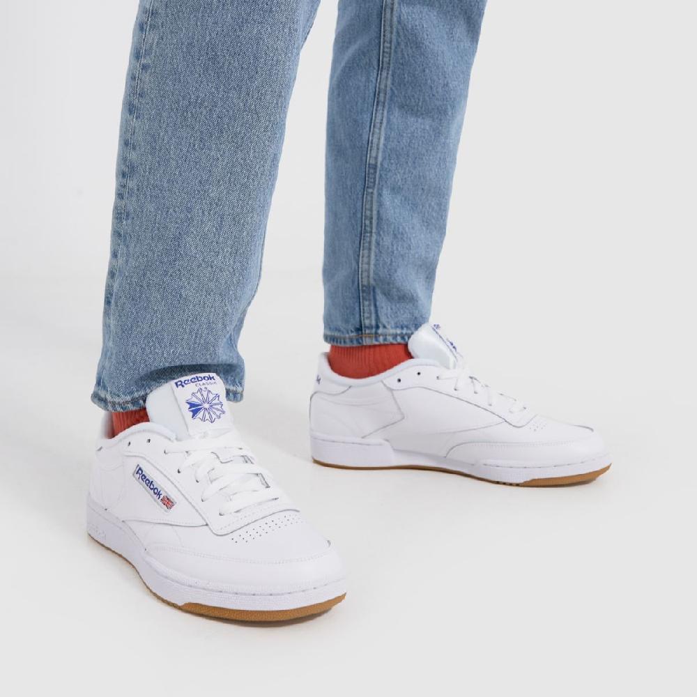 Schuh Reebok Club C 85 In White & Navy
