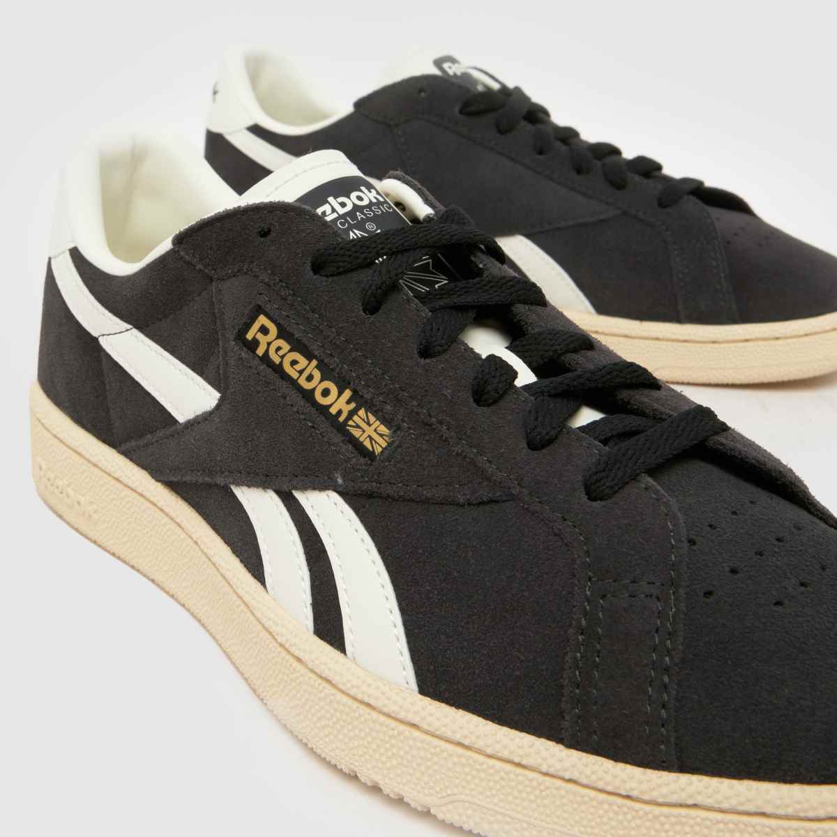 Schuh Reebok Club C Grounds In Black & White