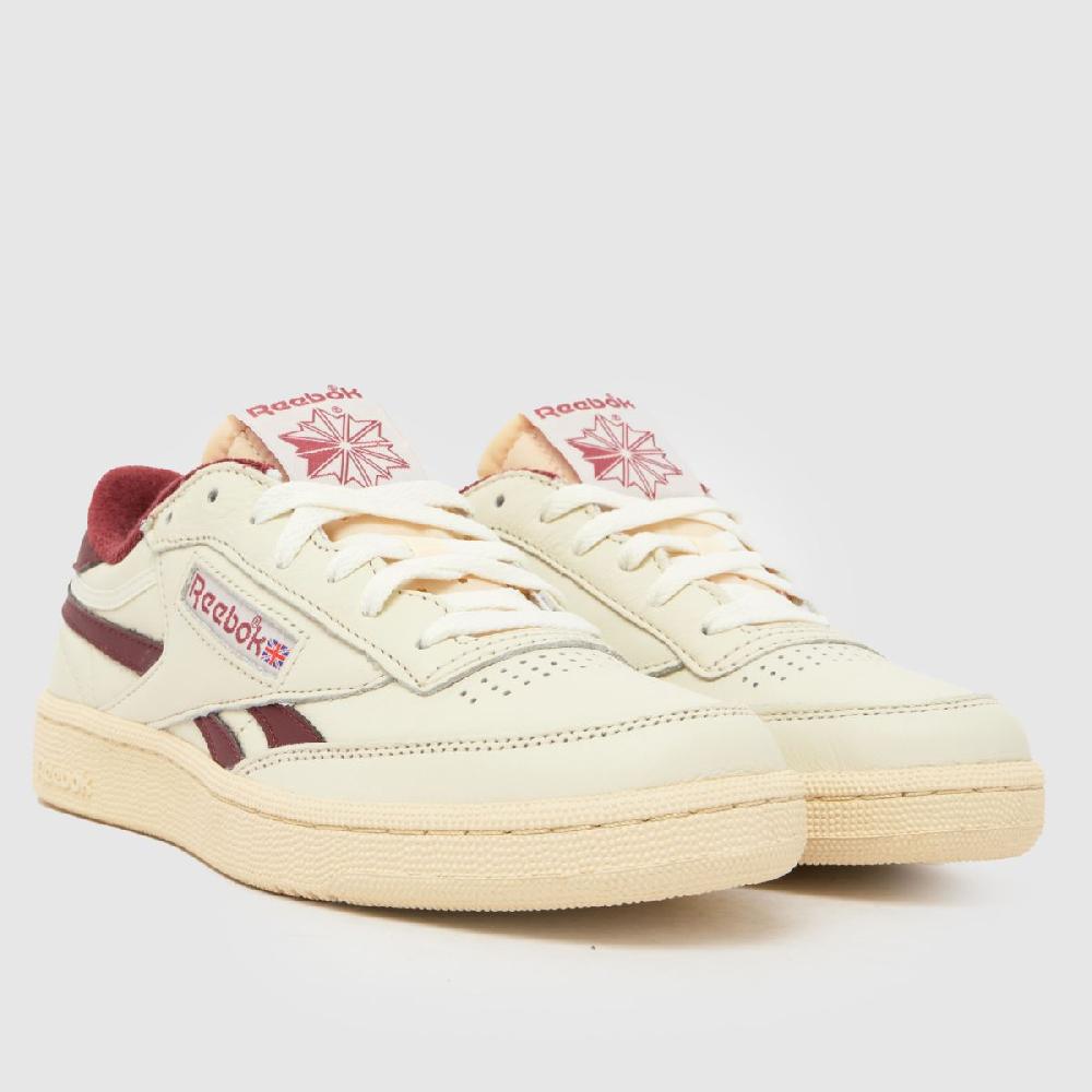 Schuh Reebok Club C Revenge In White & Burgundy