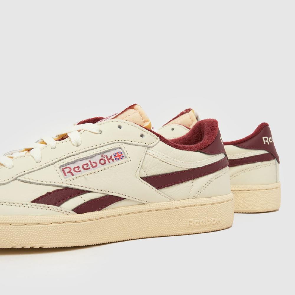 Schuh Reebok Club C Revenge In White & Burgundy