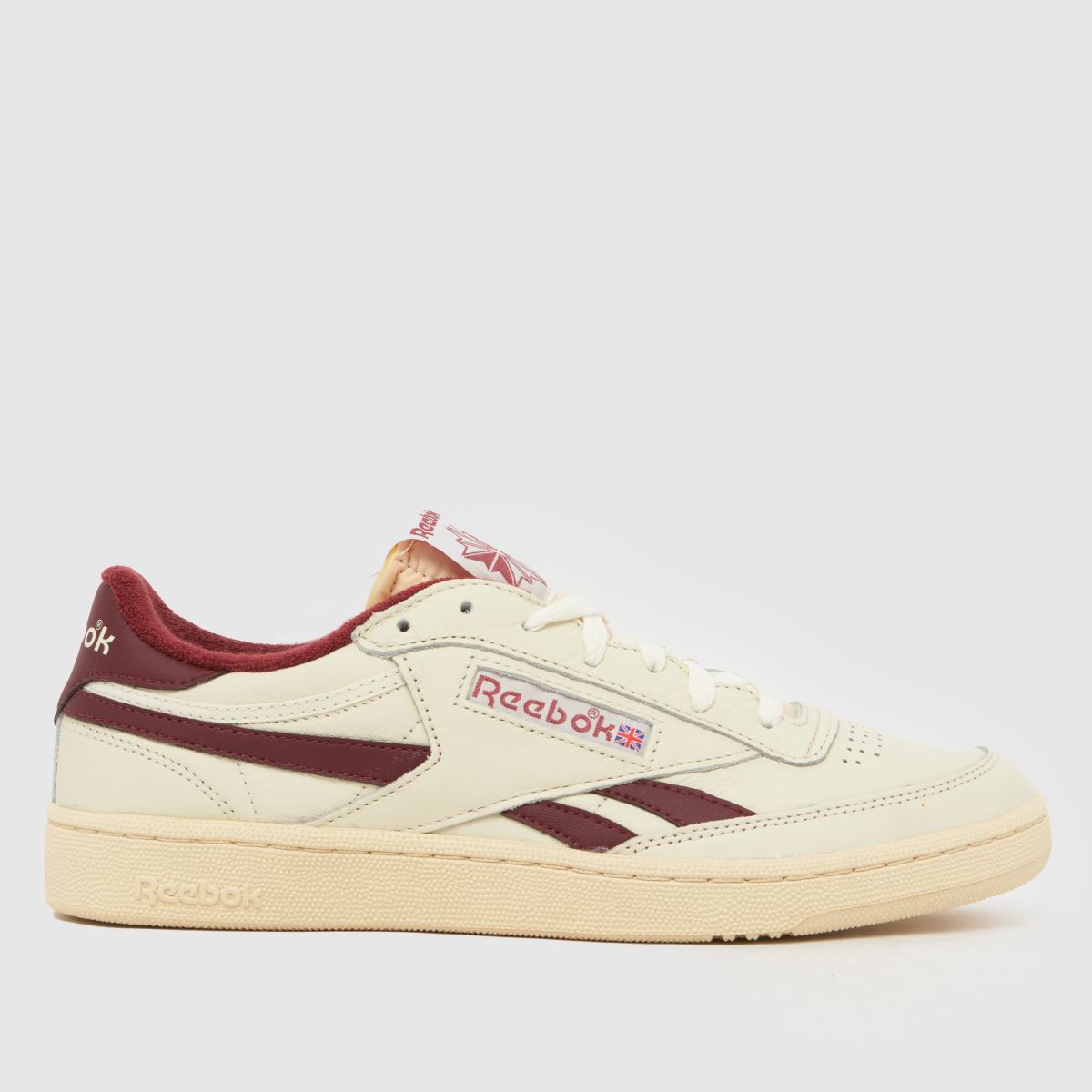 schuh Reebok Club C Revenge in White & Burgundy