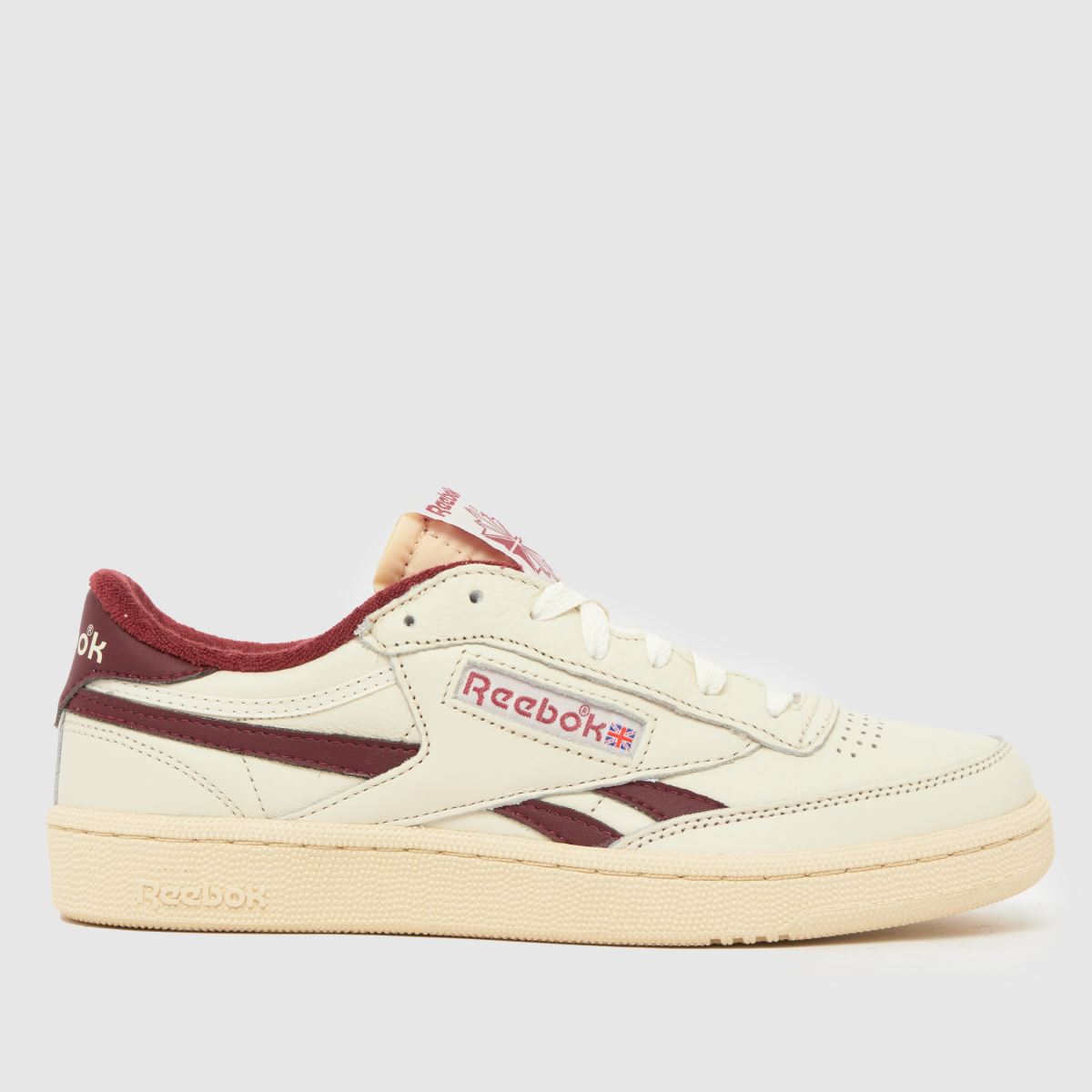 schuh Reebok Club C Revenge in White & Burgundy