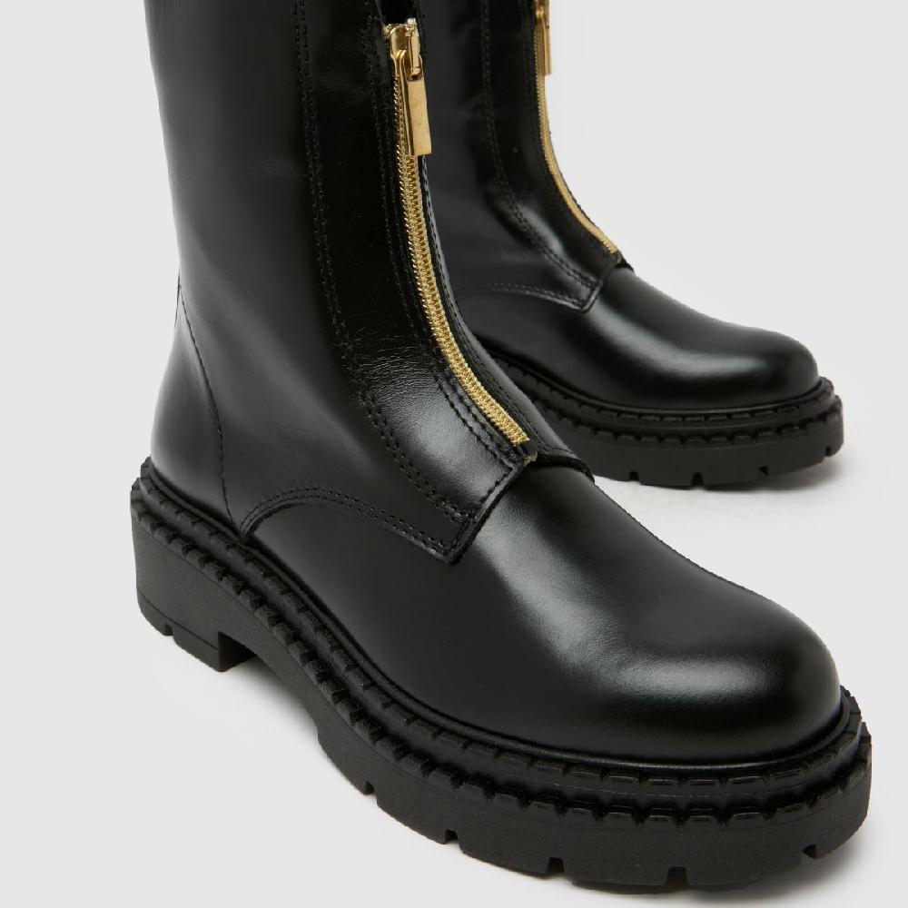 Schuh Schuh Amber Leather Zip In Black