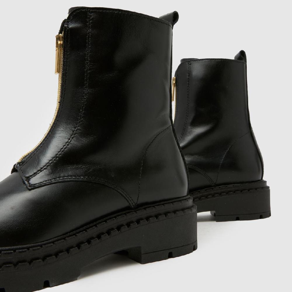 Schuh Schuh Amber Leather Zip In Black