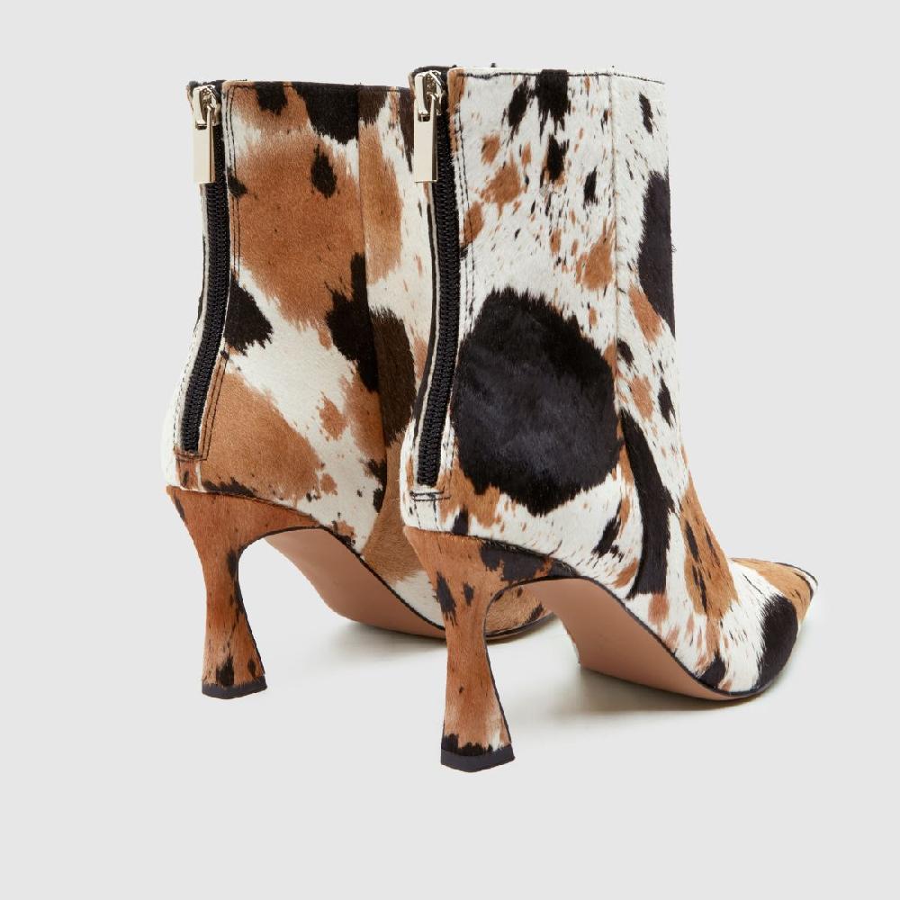 Schuh Schuh Bambi Point Heel In Brown & White