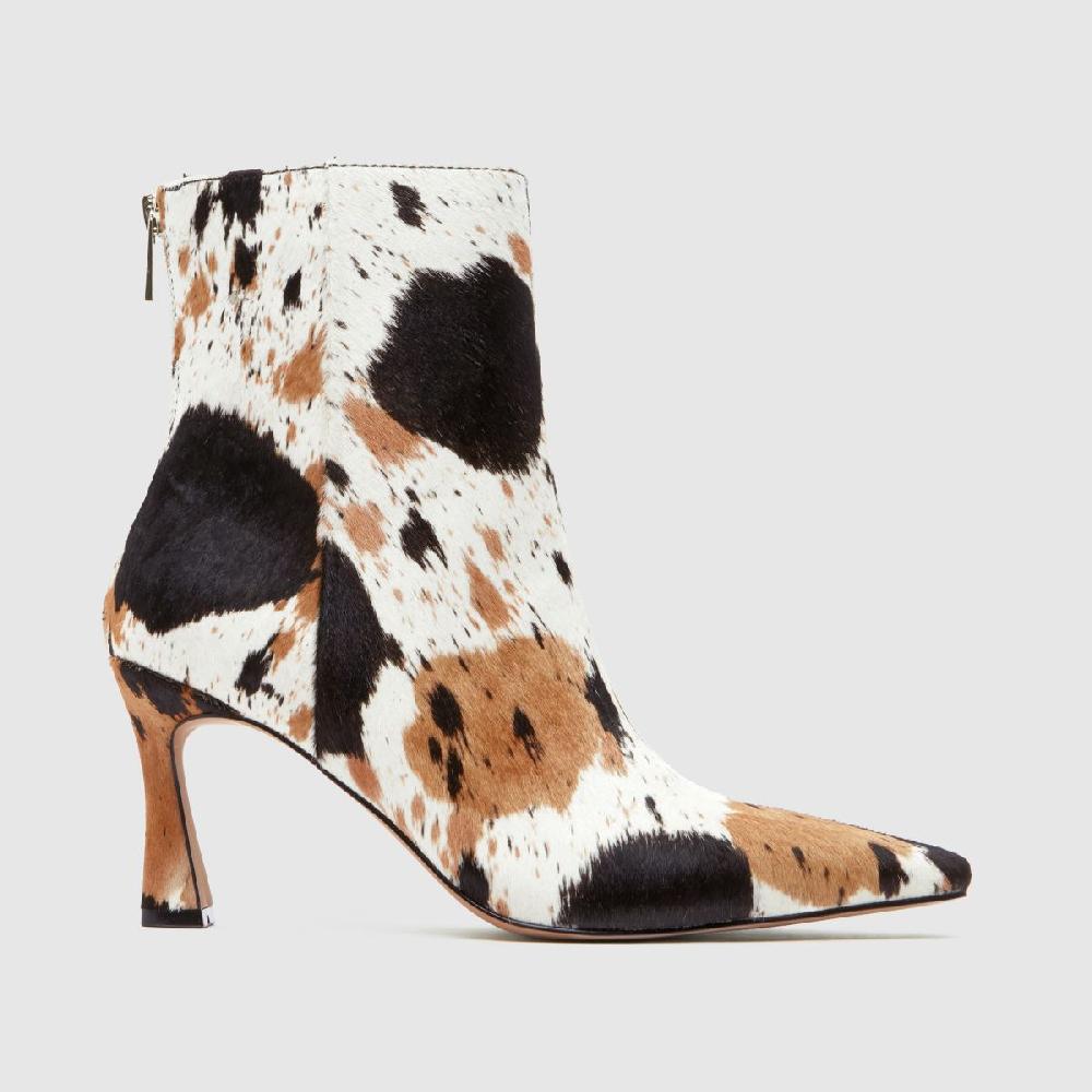 schuh schuh Bambi Point Heel in Brown & White