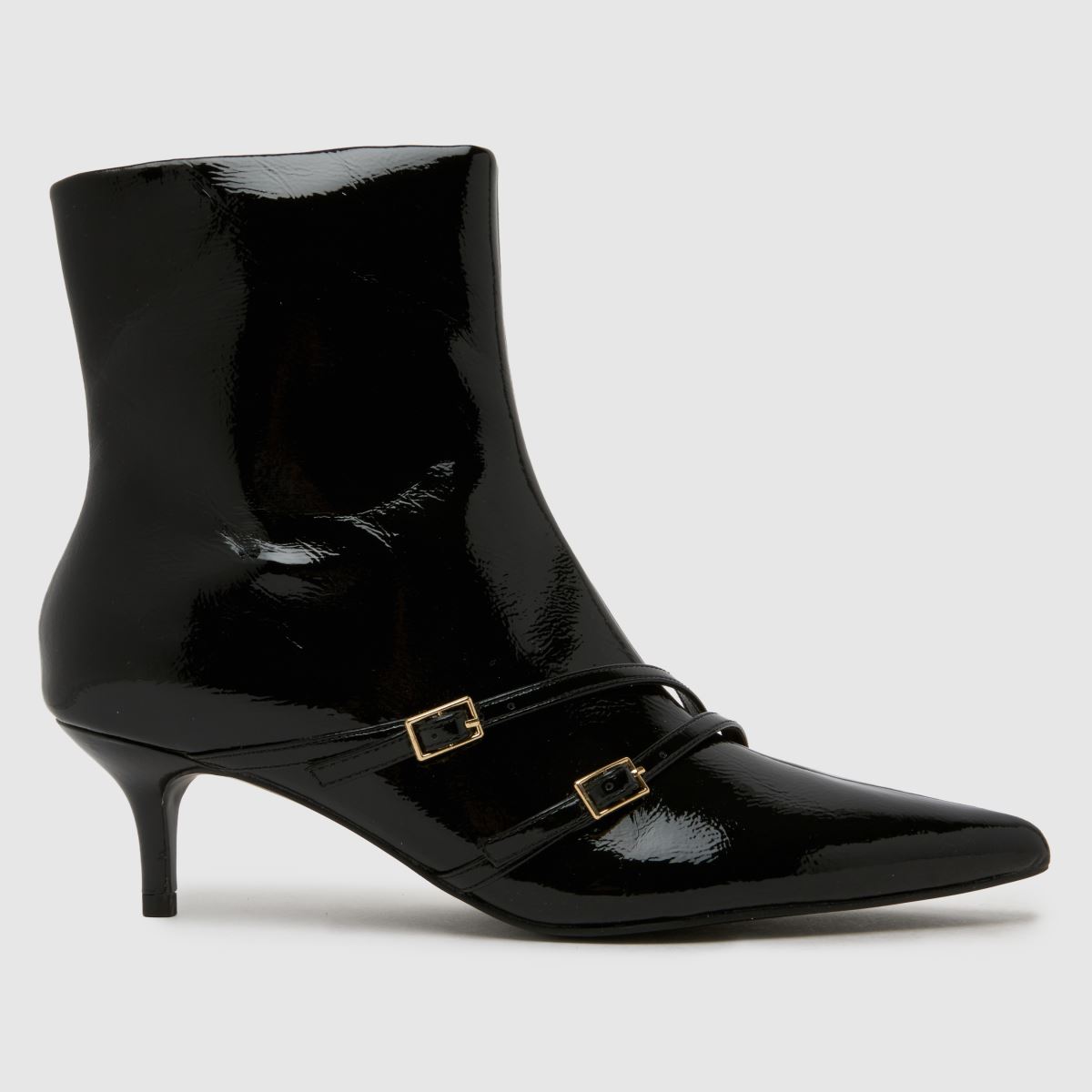 schuh schuh Beckett Buckle Kitten in Black