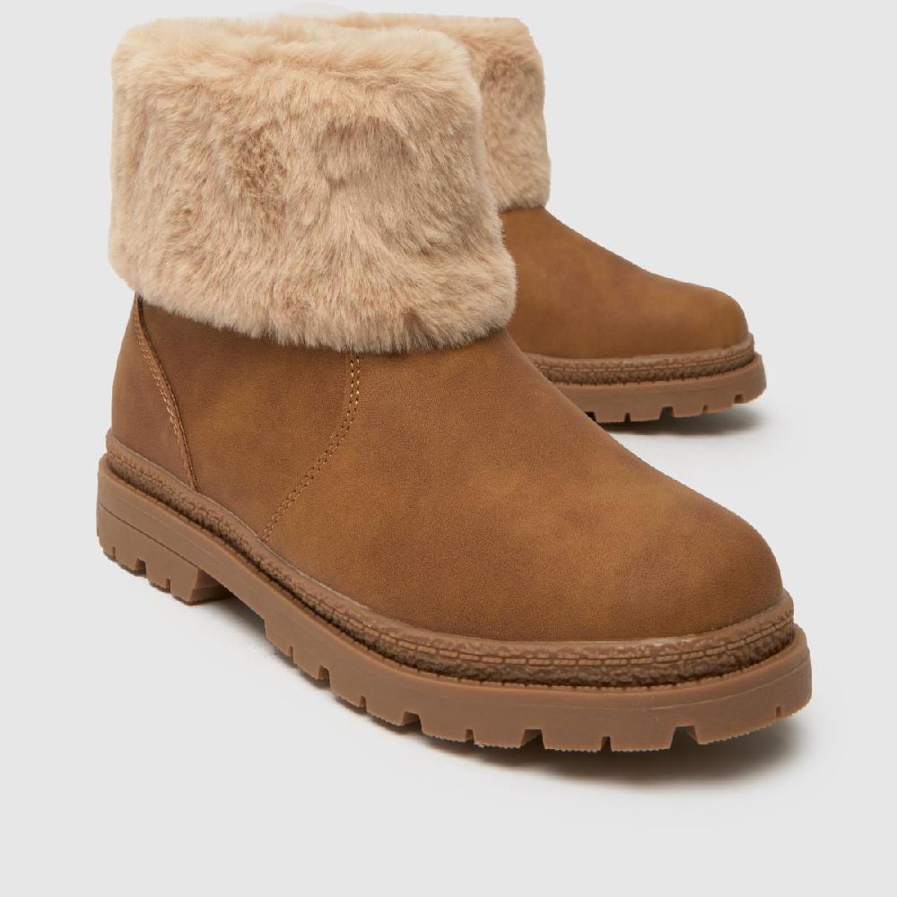 Schuh Schuh Cranberry Fur Cuff Girls Junior In Tan