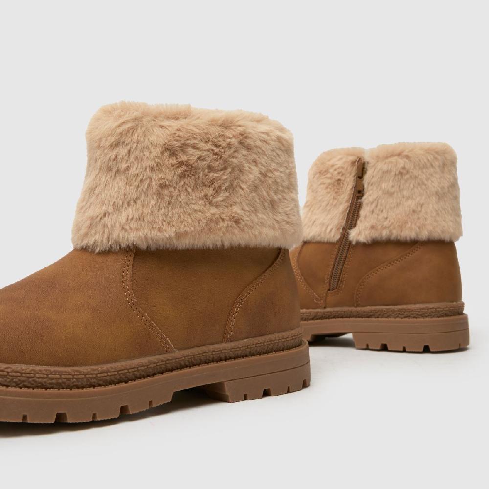 Schuh Schuh Cranberry Fur Cuff Girls Junior In Tan