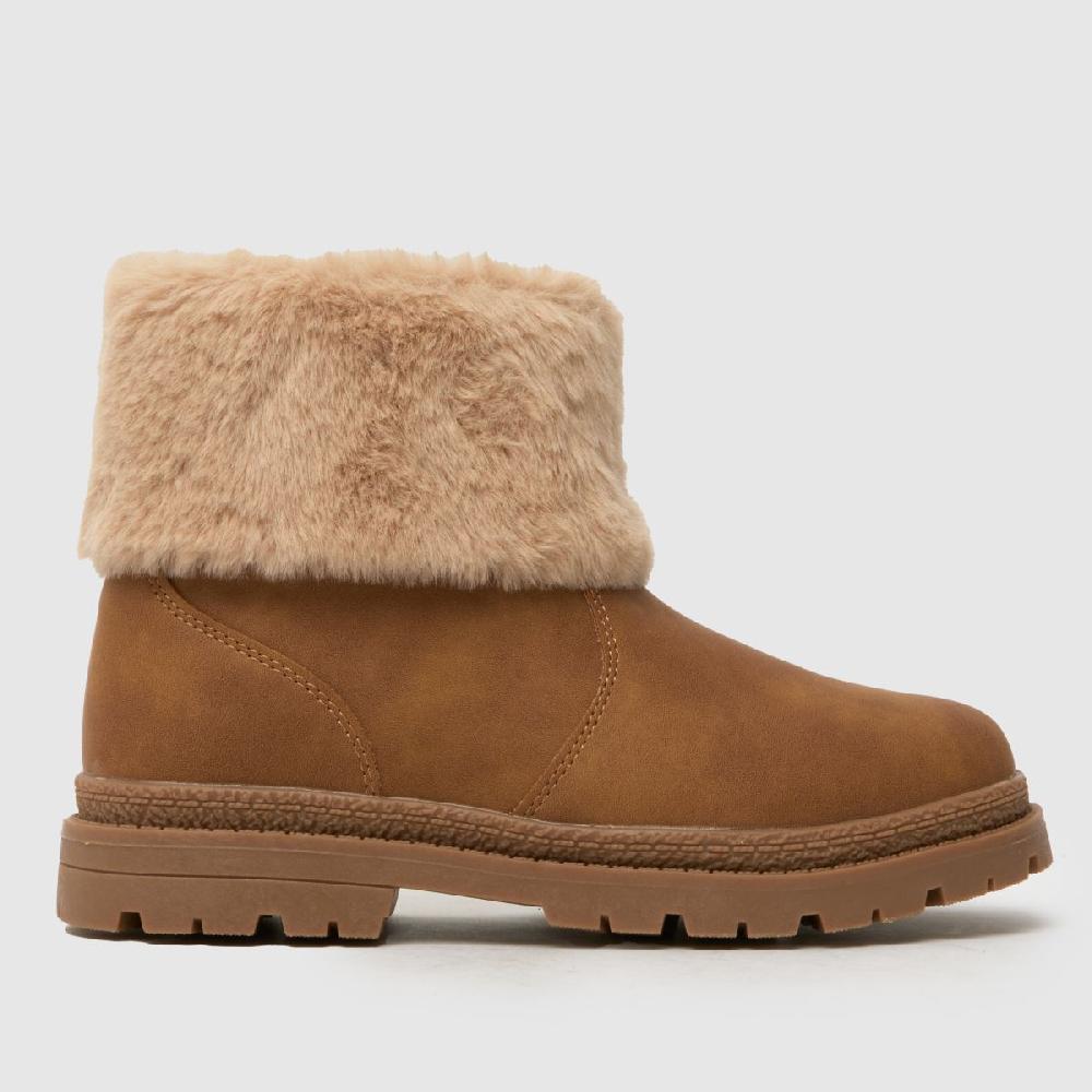 schuh schuh Cranberry Fur Cuff Girls Junior in Tan