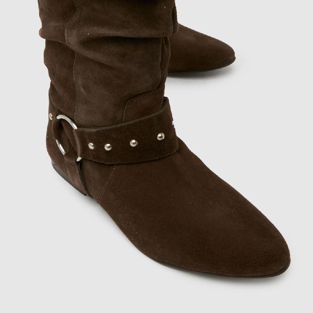 Schuh Schuh Dallis Suede Stud Pixie In Brown