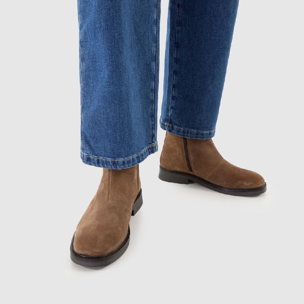 Schuh Schuh Dario Suede Square Toe In Tan