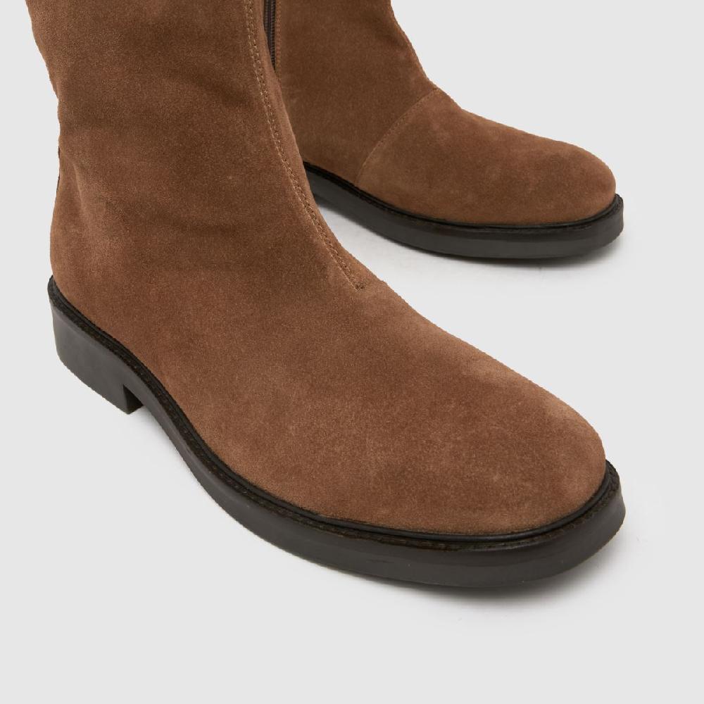 Schuh Schuh Dario Suede Square Toe In Tan
