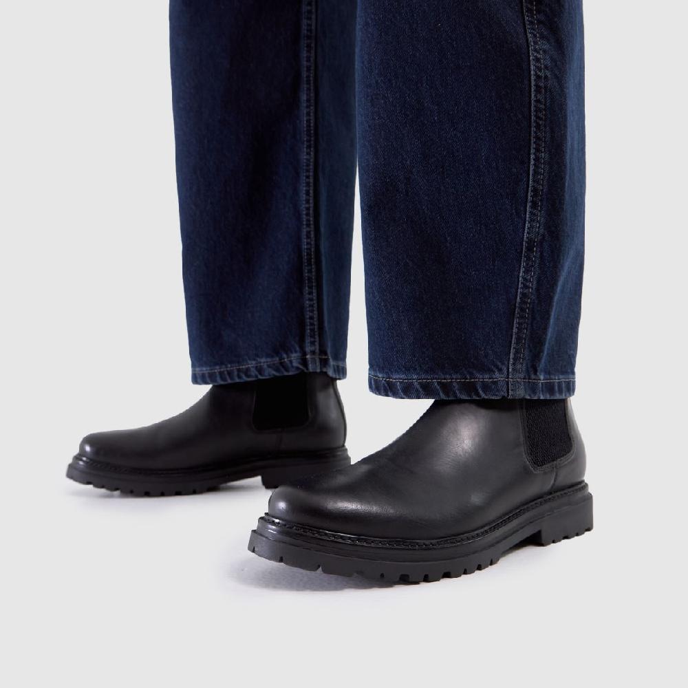 Schuh Schuh Dax Leather Chelsea In Black