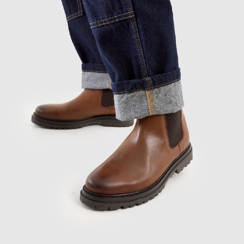 Schuh Schuh Dax Leather Chelsea In Brown