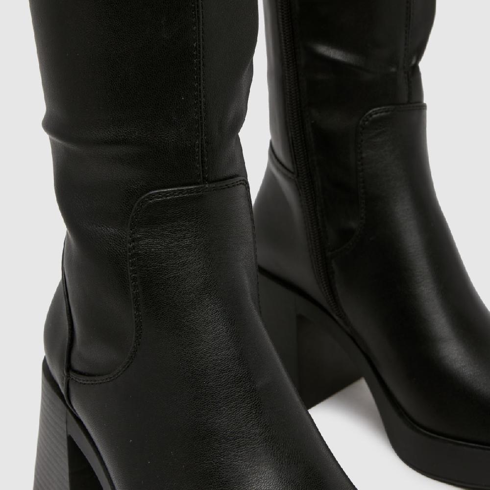 Schuh Schuh Doja Platform Knee High In Black