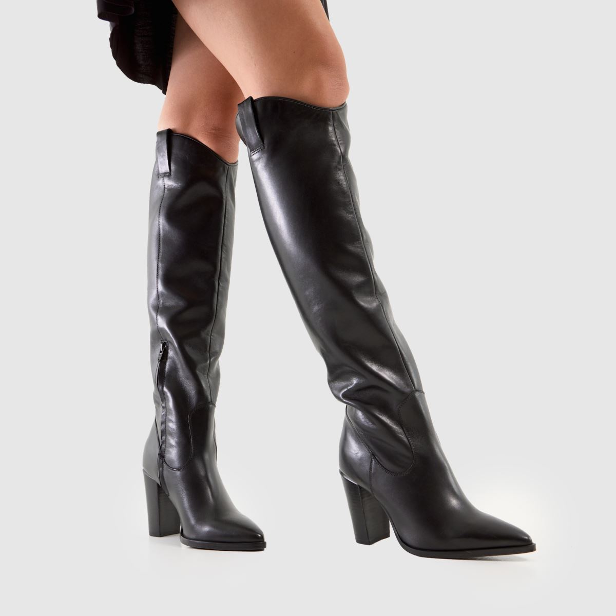 Schuh Schuh Doreen Leather Western In Black