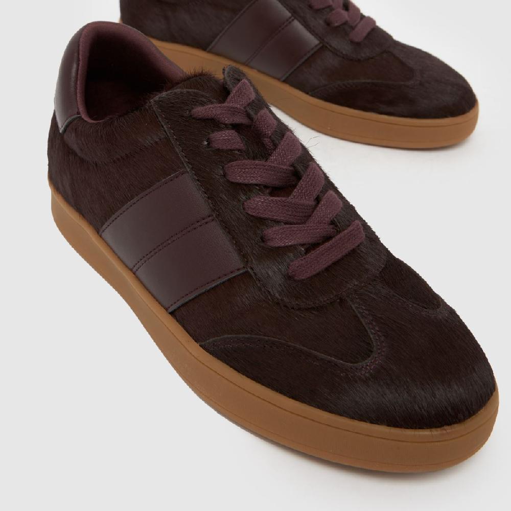 Schuh Schuh Miley Leather Trainer In Burgundy