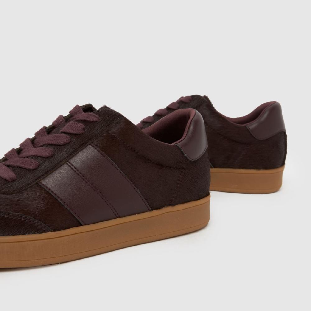 Schuh Schuh Miley Leather Trainer In Burgundy
