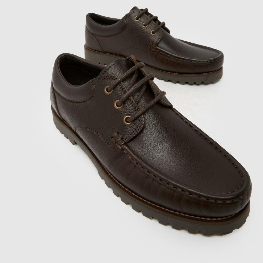 Schuh Schuh Penn Leather Boat In Dark Brown