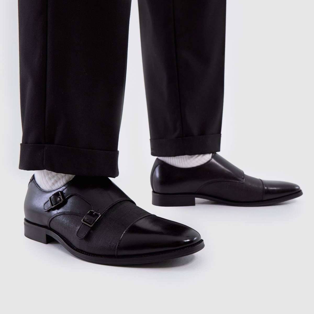 Schuh Schuh Rocky Leather Monk In Black