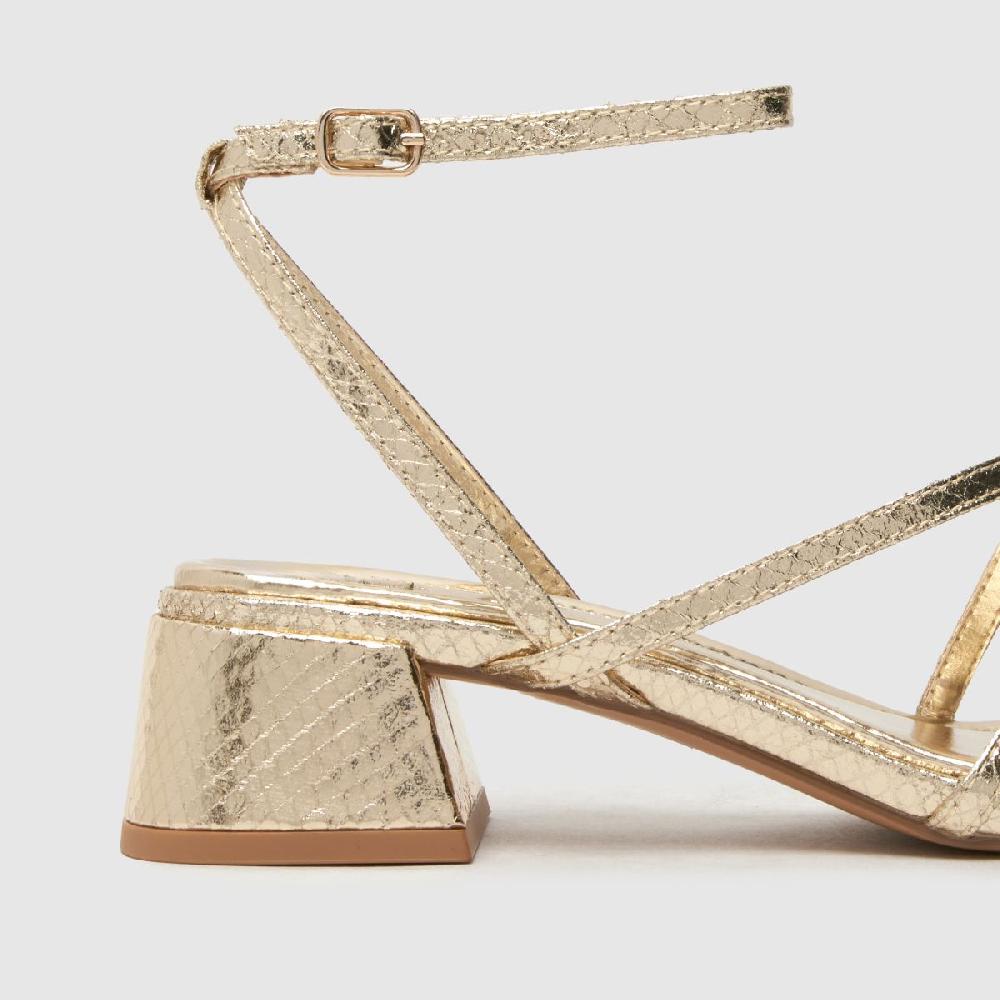 Schuh Schuh Sander Strappy Block In Gold
