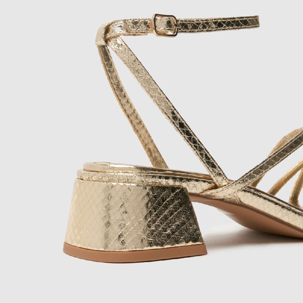 Schuh Schuh Sander Strappy Block In Gold
