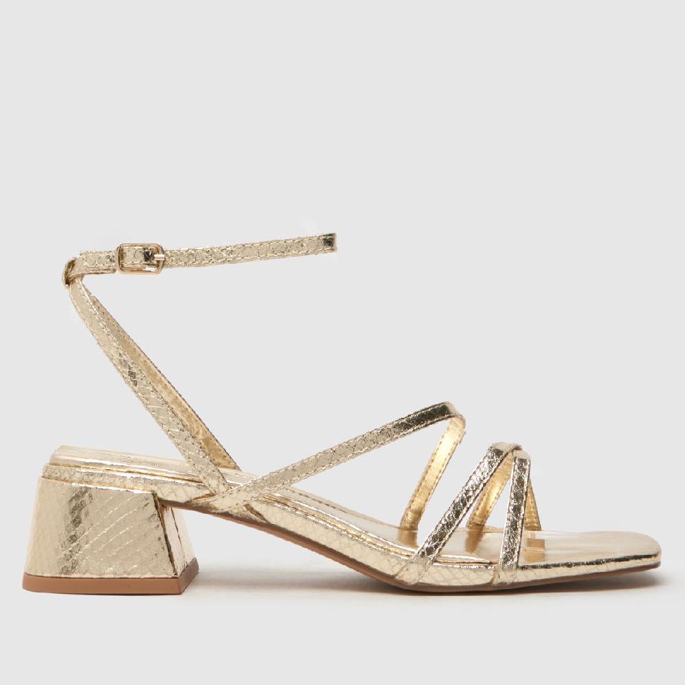schuh schuh Sander Strappy Block in Gold