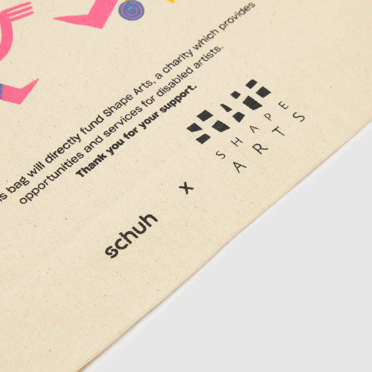 Schuh Schuh Shape Arts Canvas Tote Bag In Natural