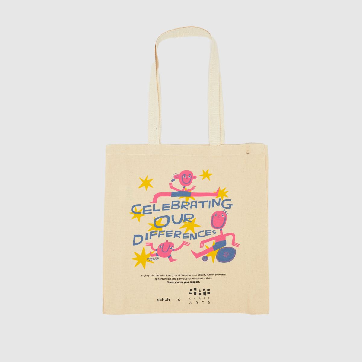 schuh schuh Shape Arts Canvas Tote Bag in Natural