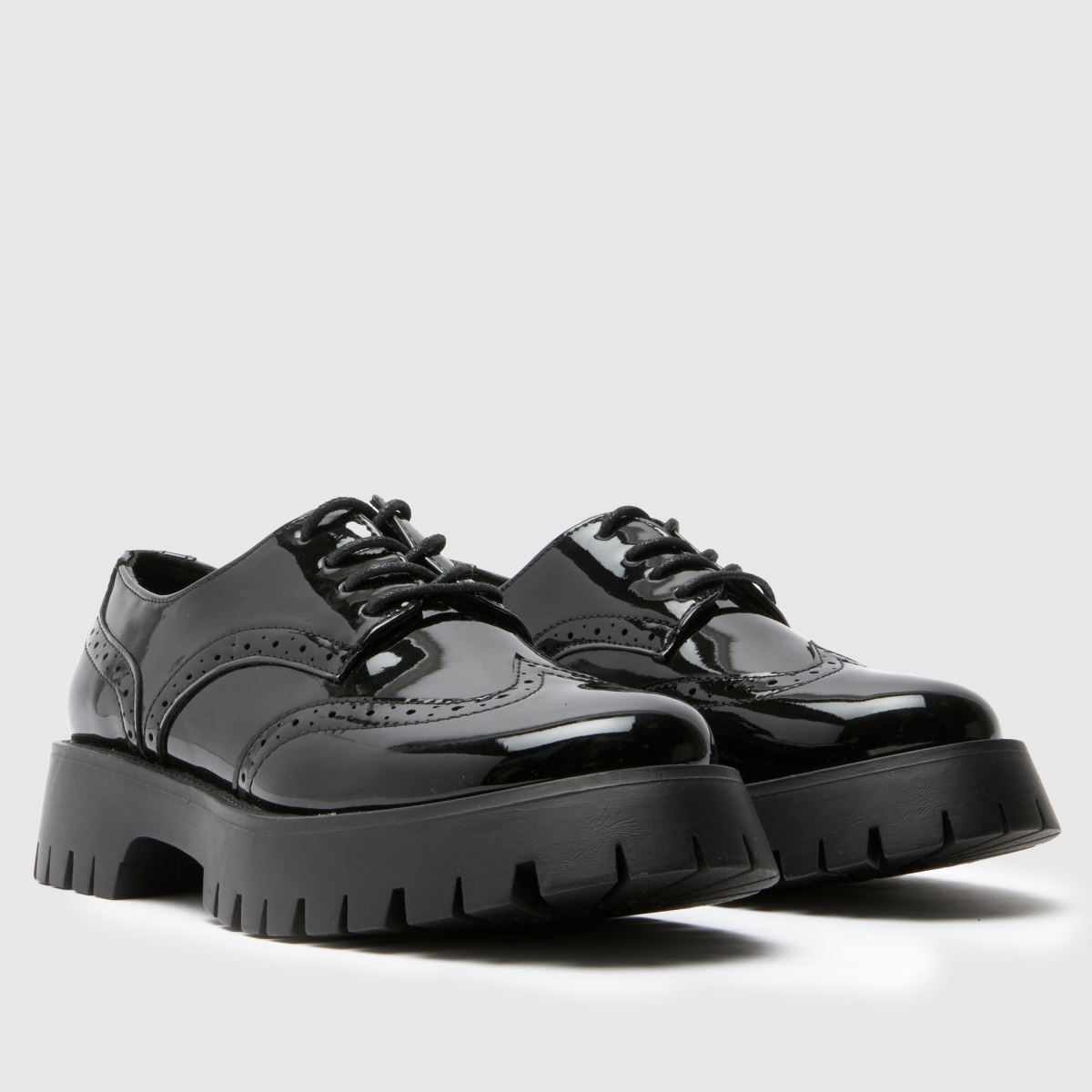 Schuh Schuh Wide Fit Laina Brogue In Black