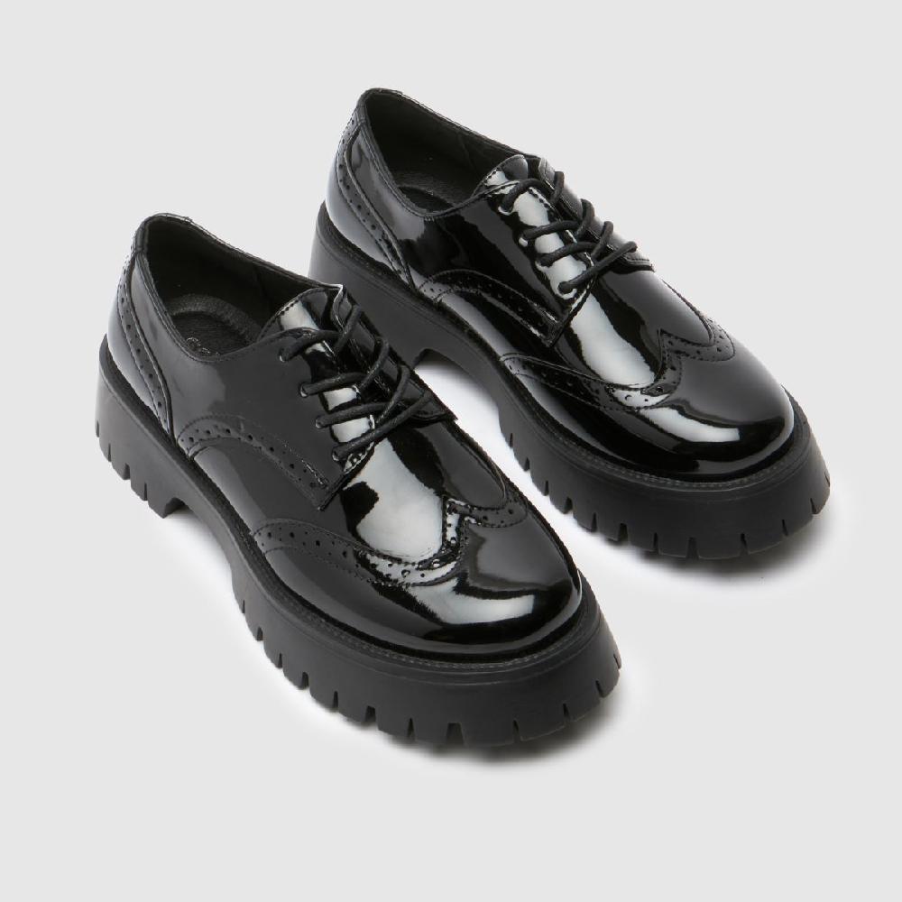 Schuh Schuh Wide Fit Laina Brogue In Black