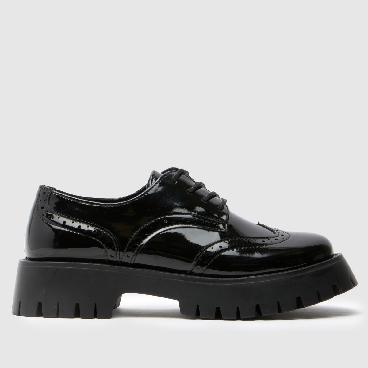 schuh schuh Wide Fit Laina Brogue in Black