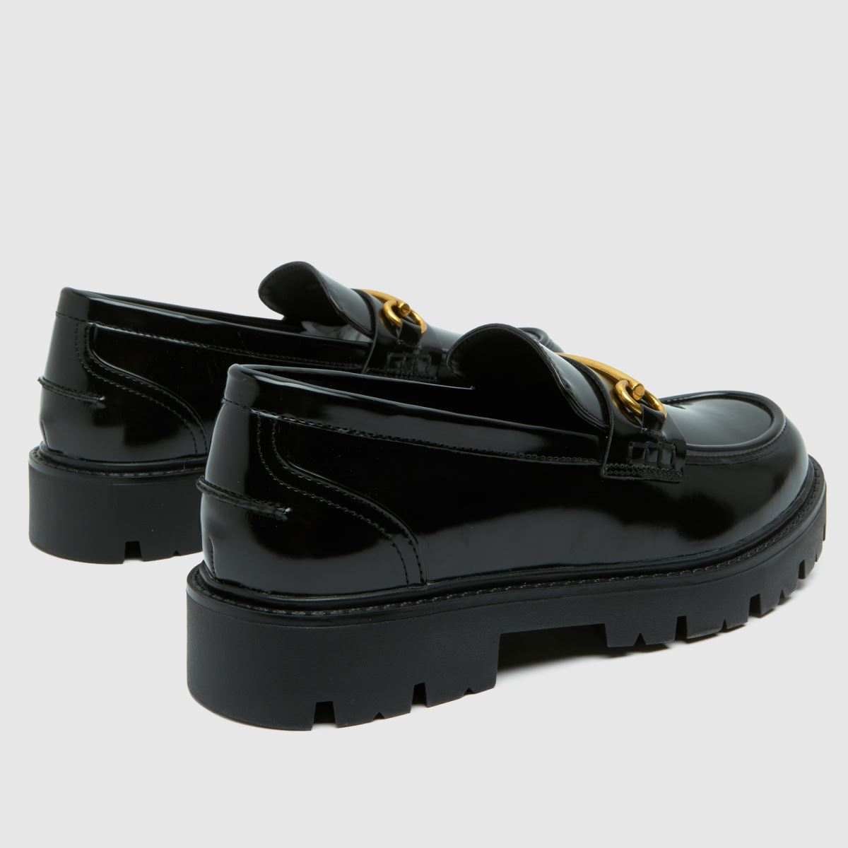 Schuh Schuh Wide Fit Lex Snaffle Loafer In Black