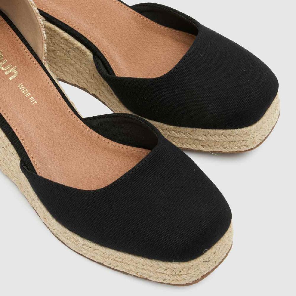 Schuh Schuh Wide Fit Veronica Espadrille In Black