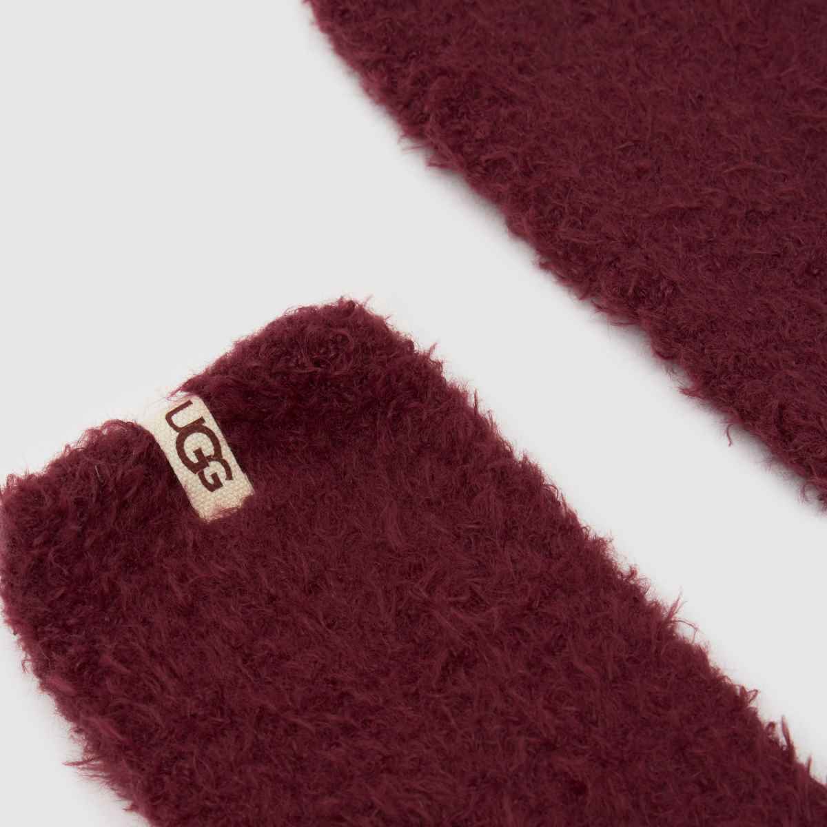 Schuh UGG Teddi Cozy Crew Sock 1 Pack In Burgundy