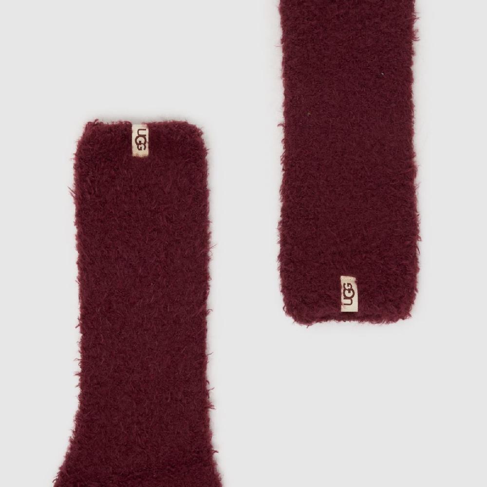 Schuh UGG Teddi Cozy Crew Sock 1 Pack In Burgundy