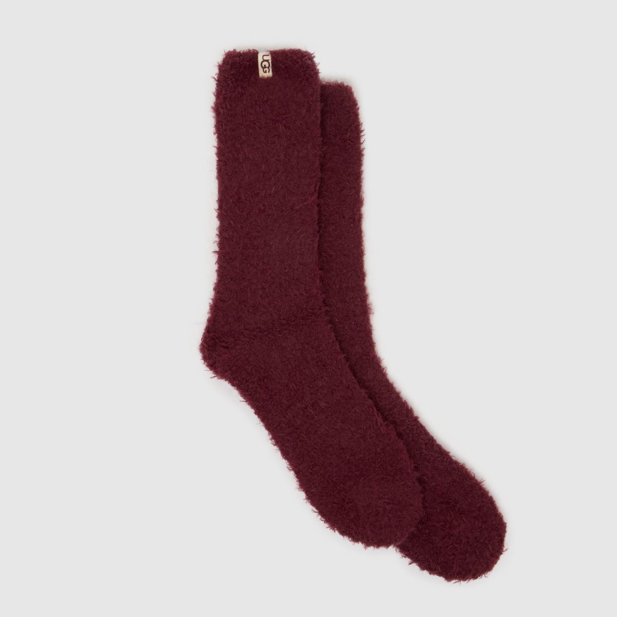 schuh UGG Teddi Cozy Crew Sock 1 Pack in Burgundy