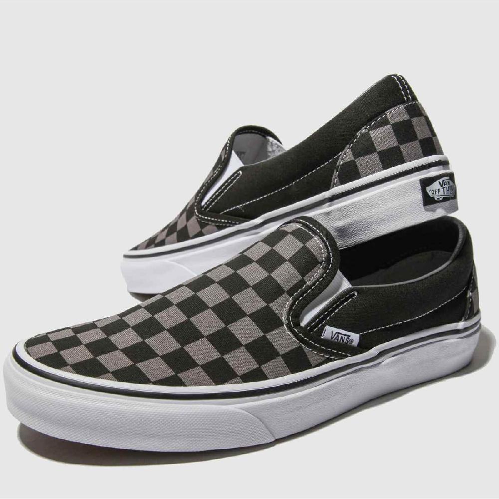Schuh Vans Classic Checkerboard In Black & Grey